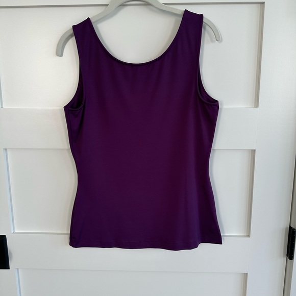 JUDYP eggplant sleeveless shell tank. UPF 50 and made in USA. - Picture 2 of 5